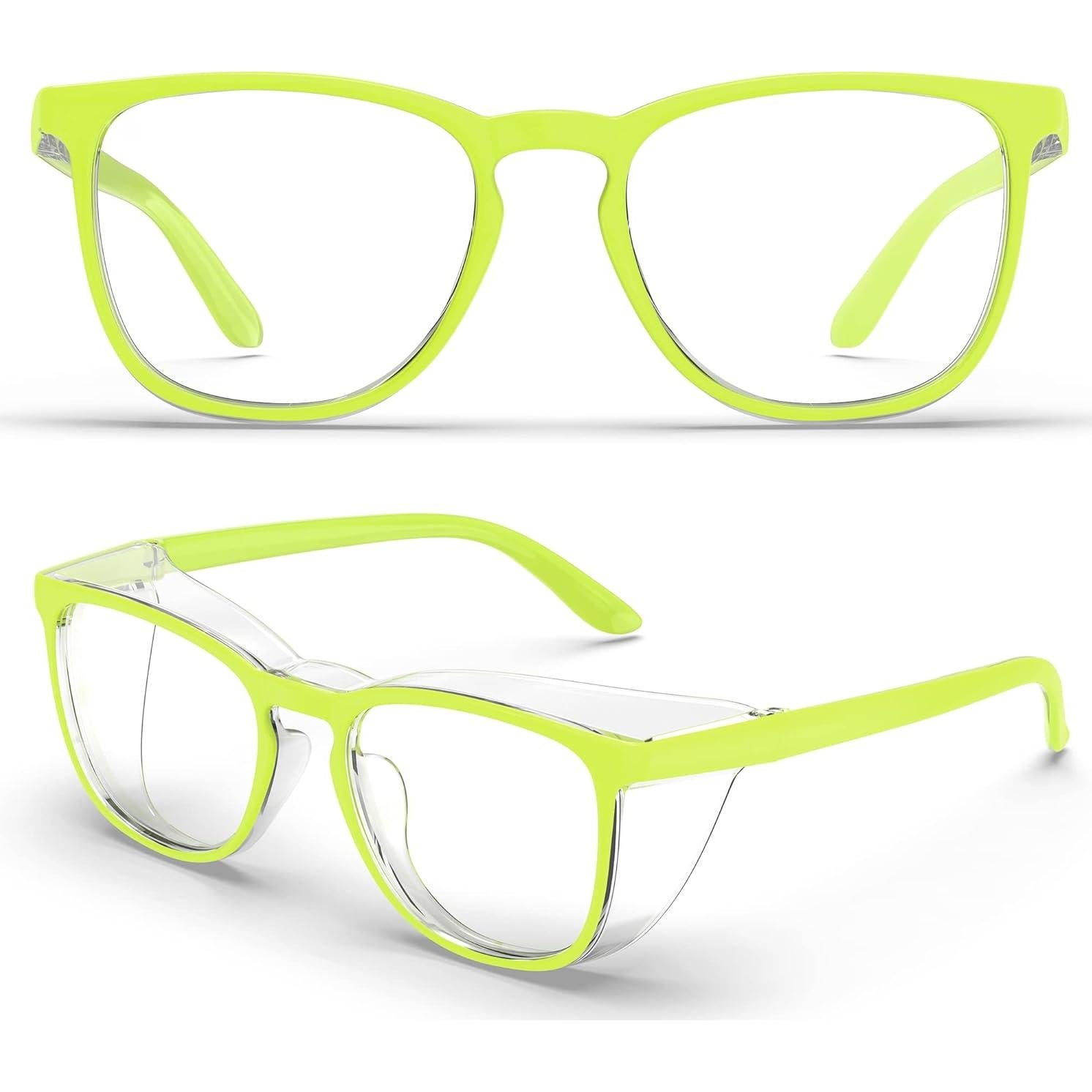 Gafas de Seguridad Anti-Vaho y Anti-Luz Azul - Verde Manzana