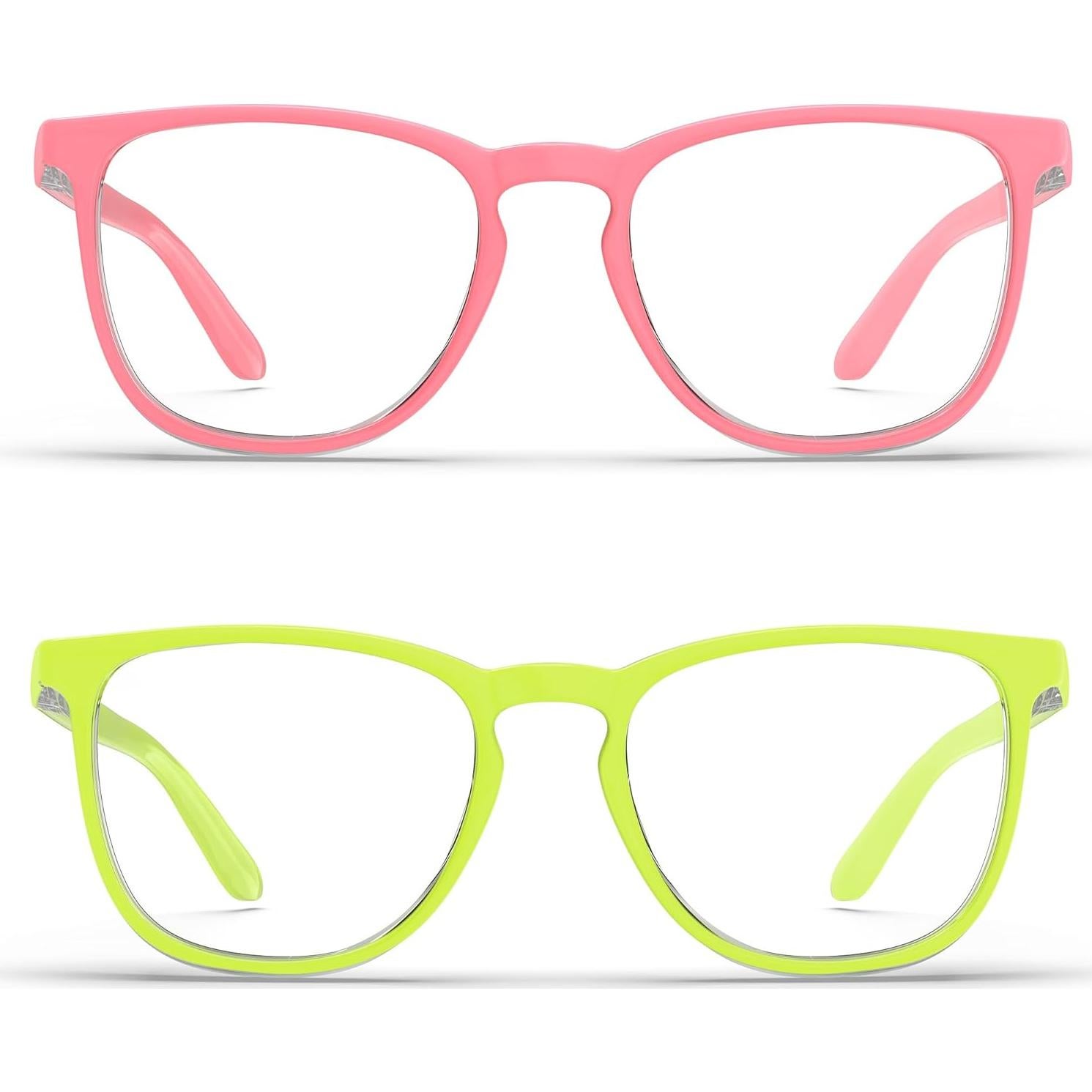Gafas de Seguridad Antivaho 2 Paquete Rosa Claro y Verde