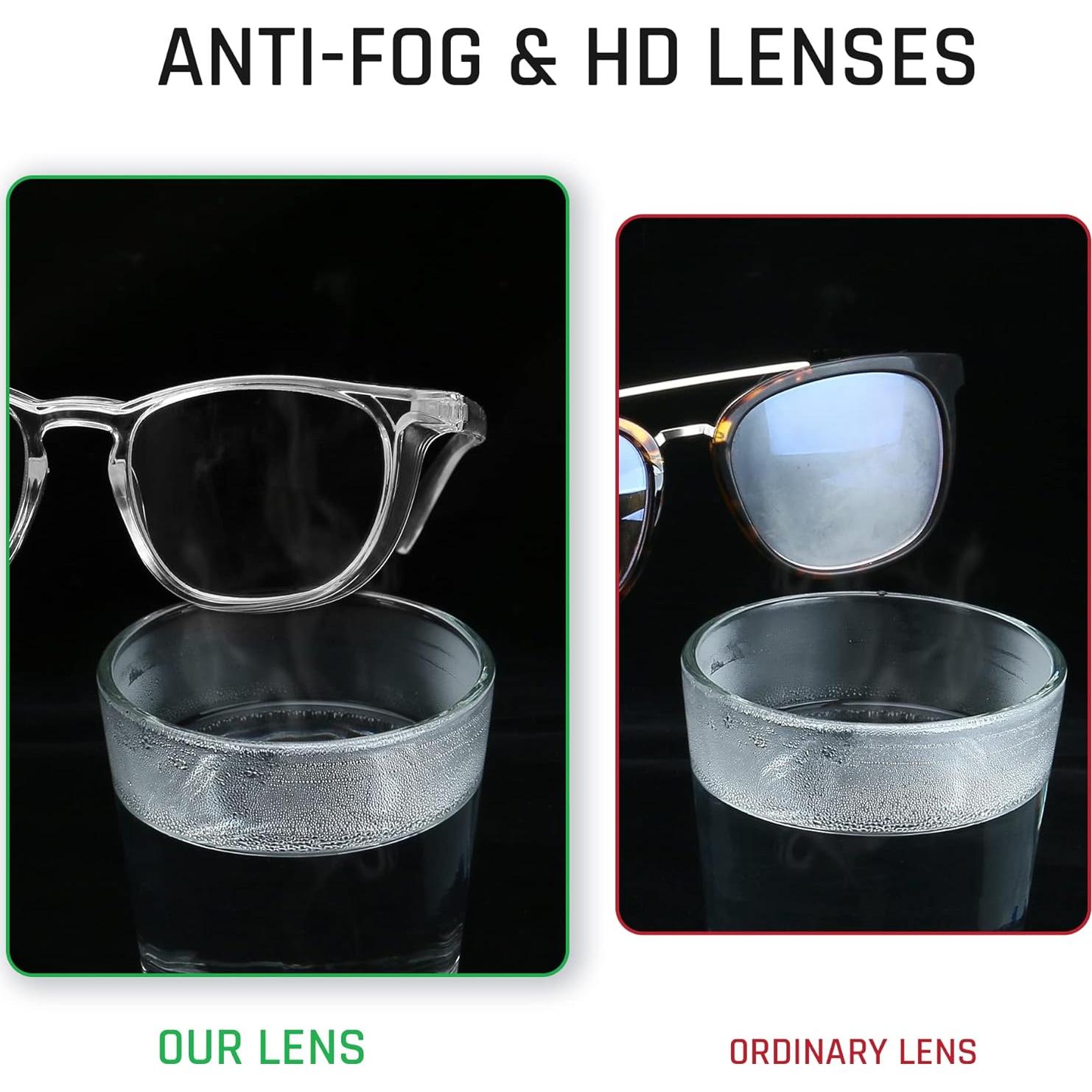 Gafas de Seguridad Antivaho 2 Paquete - Claras y Grises