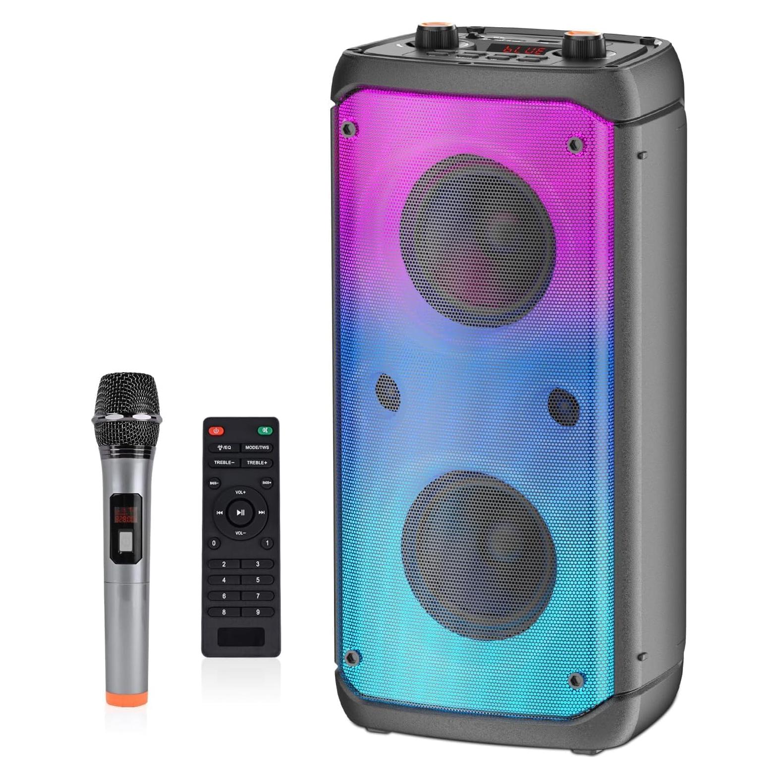 Altavoz Bluetooth TAMPROAD Q55 80W con Luces LED y Subwoofer