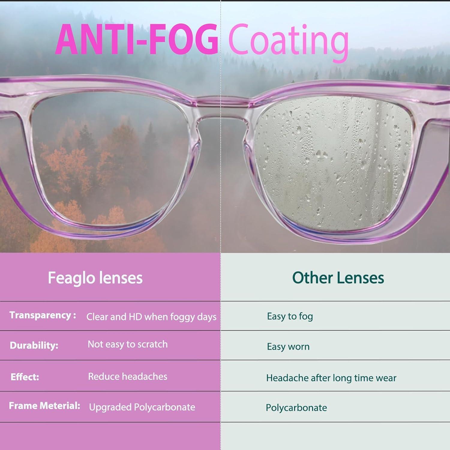Gafas de seguridad Feaglo antiempañantes con protección UV