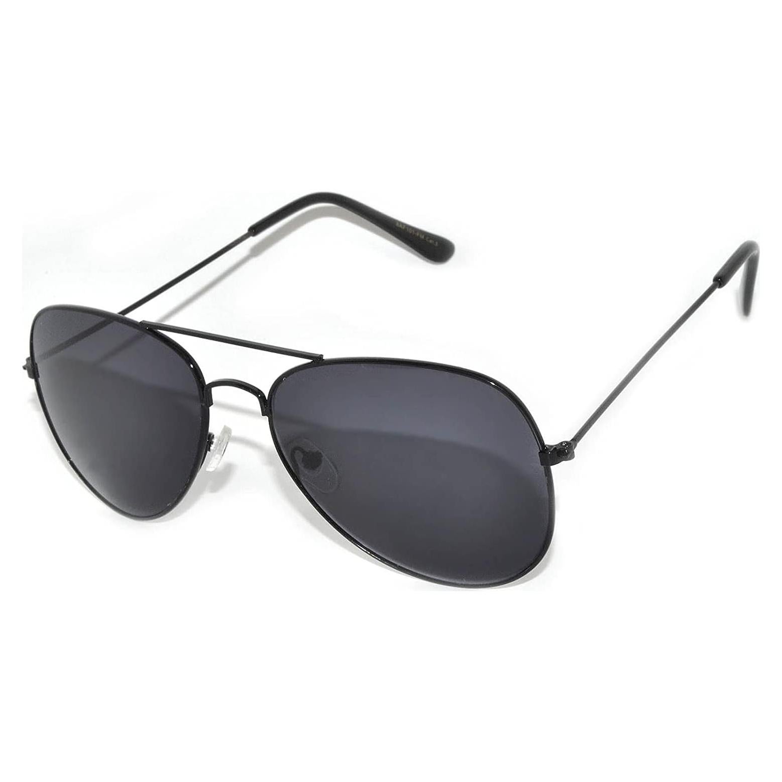 Gafas de Sol Aviador Metalizadas UV Protección - Negro