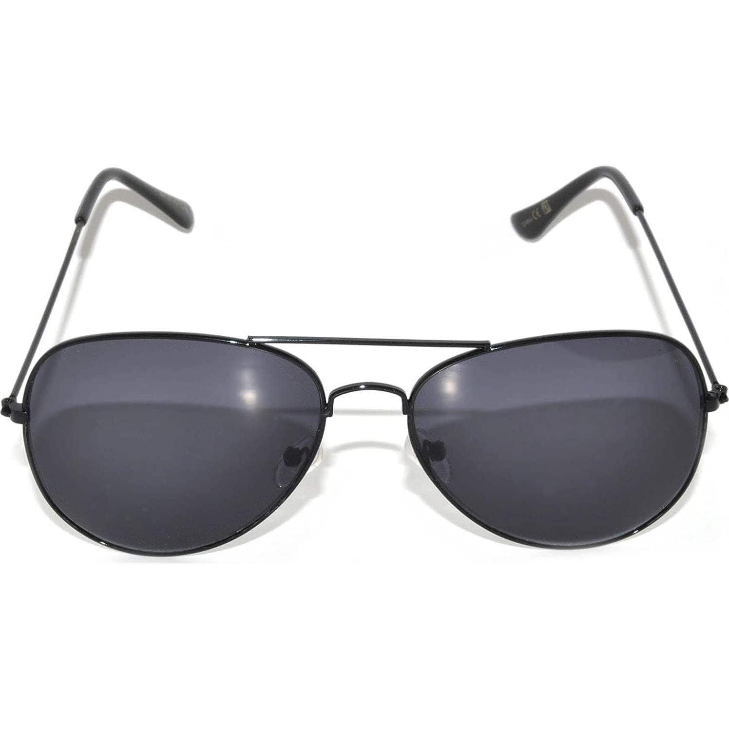 Gafas de Sol Aviador Metalizadas UV Protección - Negro