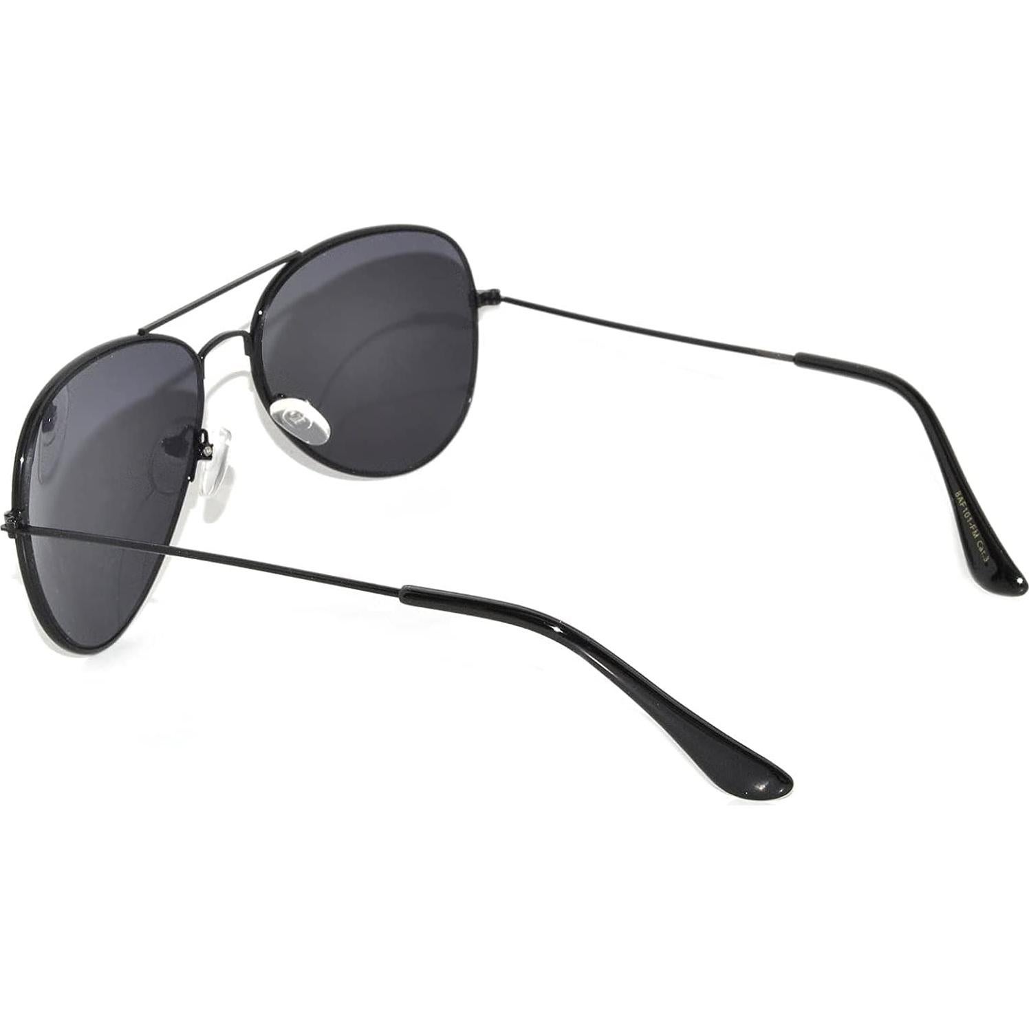 Gafas de Sol Aviador Metalizadas UV Protección - Negro