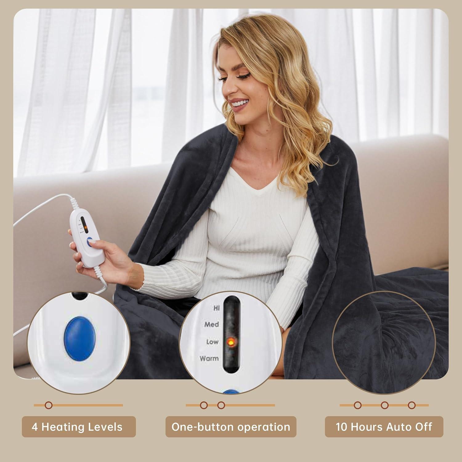 Manta eléctrica McJaw HLB-FF tamaño completo 2,24 kg 4 niveles