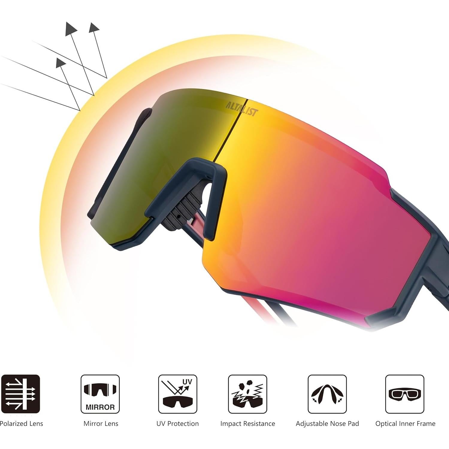 Gafas de Ciclismo ALTALIST UV400 Polarizadas Rosa