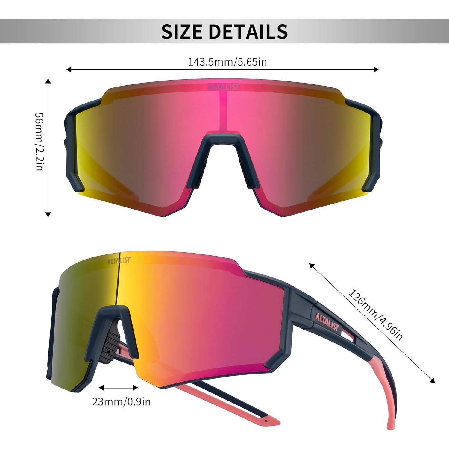 Gafas de Ciclismo ALTALIST UV400 Polarizadas Rosa