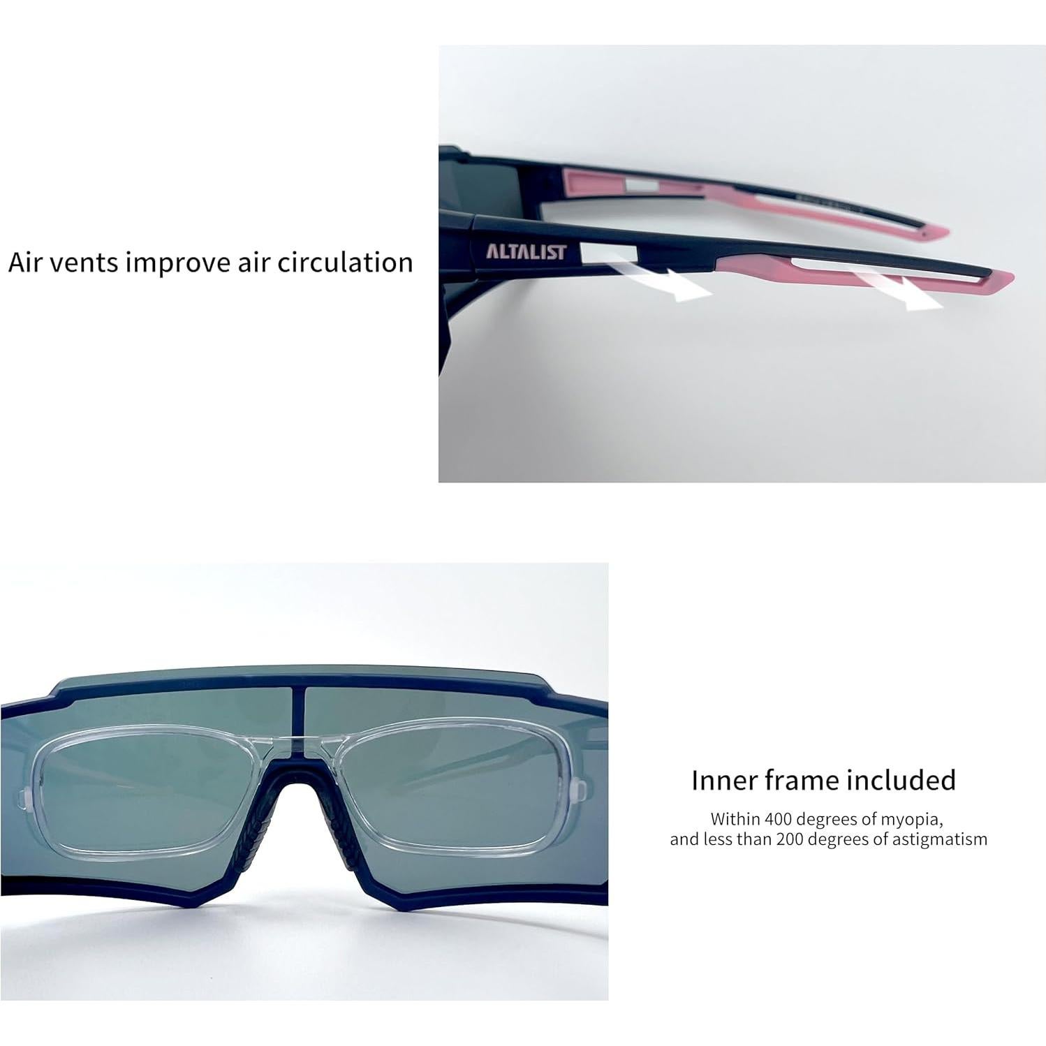 Gafas de Ciclismo ALTALIST UV400 Polarizadas Rosa