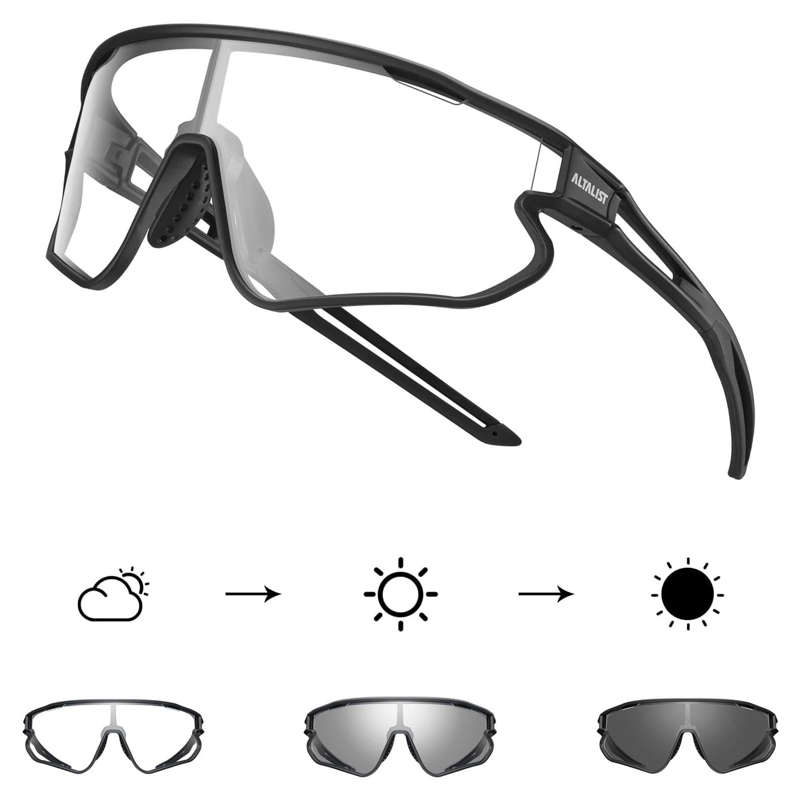 Gafas de Ciclismo ALTALIST UV400 Fotocromáticas Ajustables