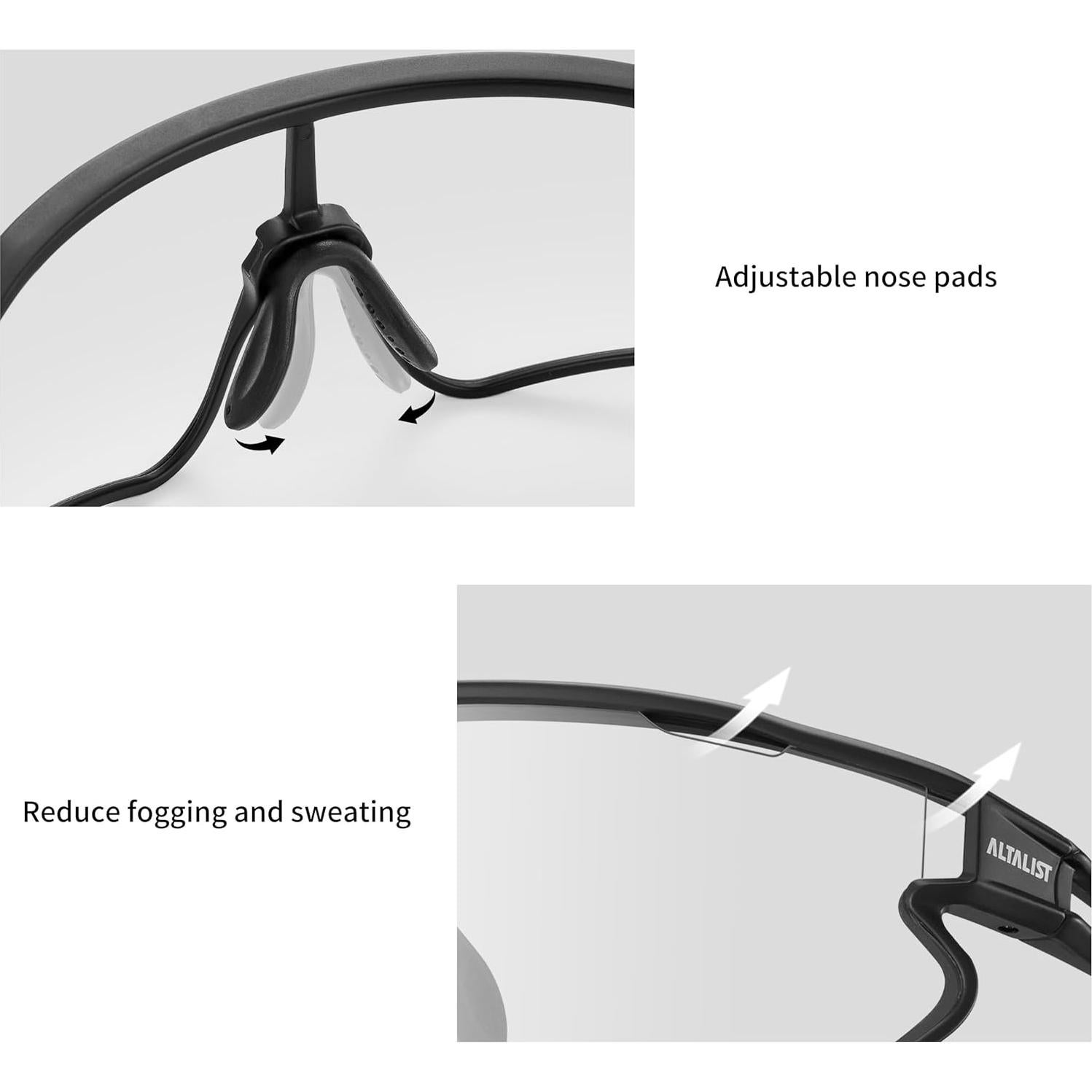 Gafas de Ciclismo ALTALIST UV400 Fotocromáticas Ajustables