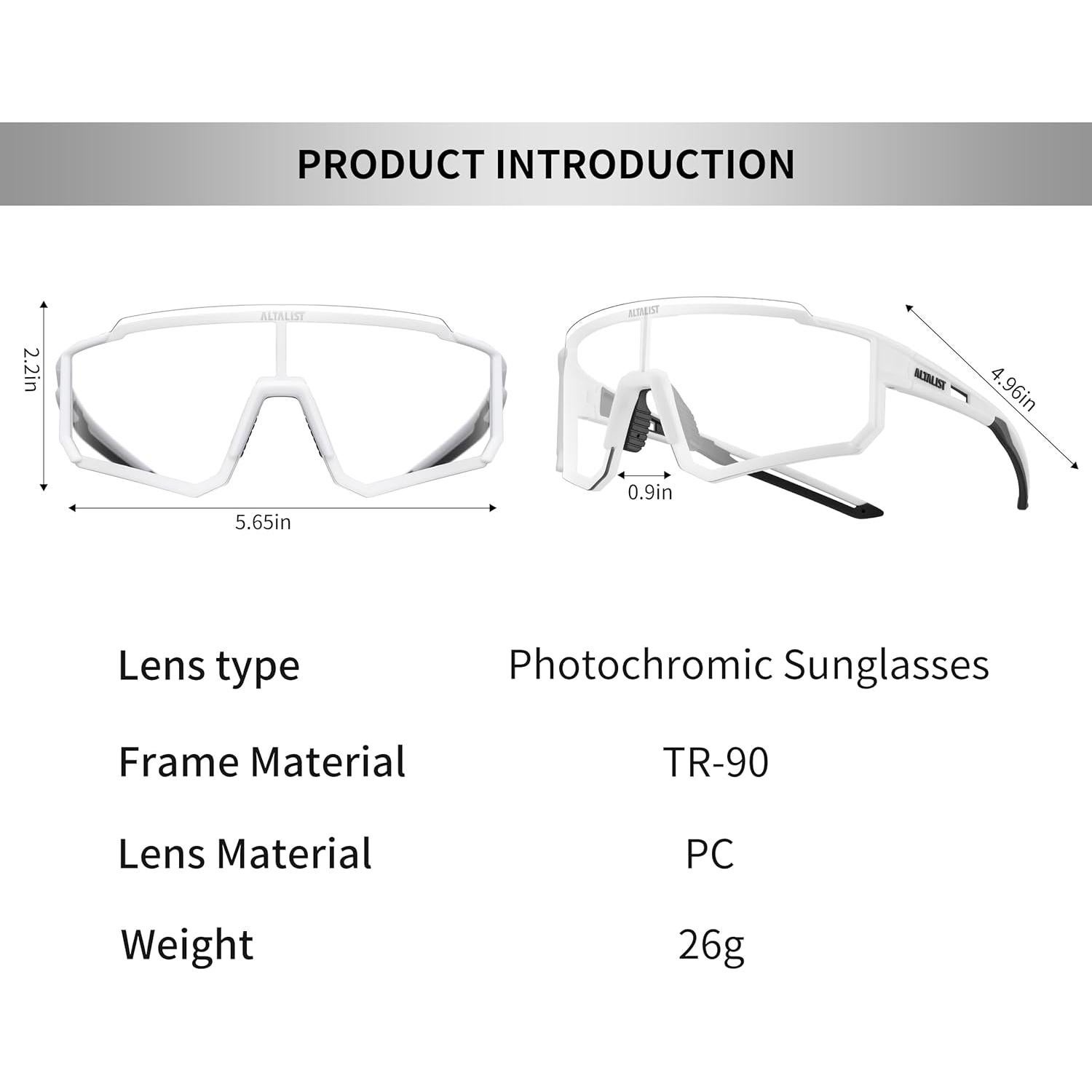 Gafas de Ciclismo ALTALIST UV400 Lentes Fotocromáticas