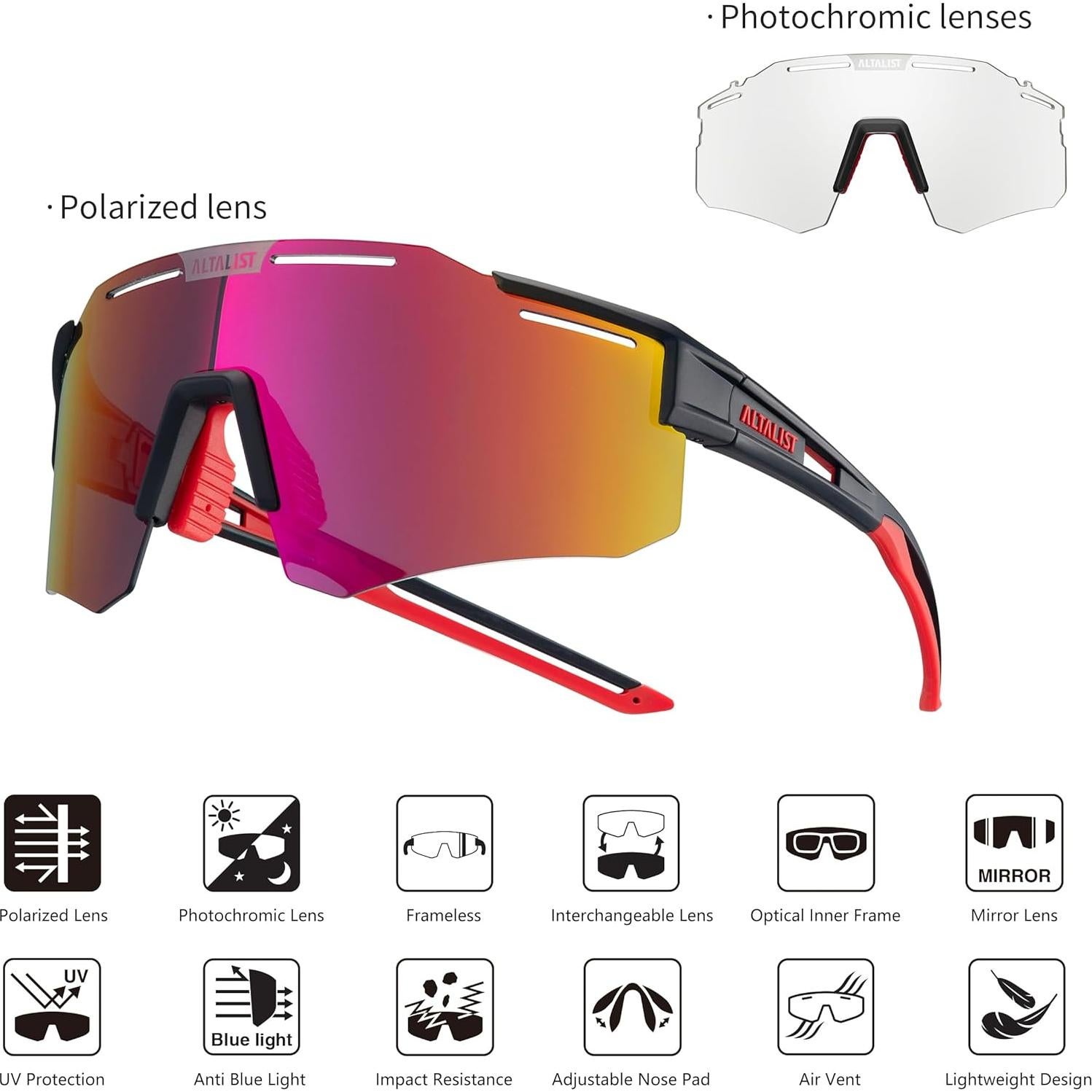 Gafas de Ciclismo ALTALIST Legacy3 UV400 Intercambiables