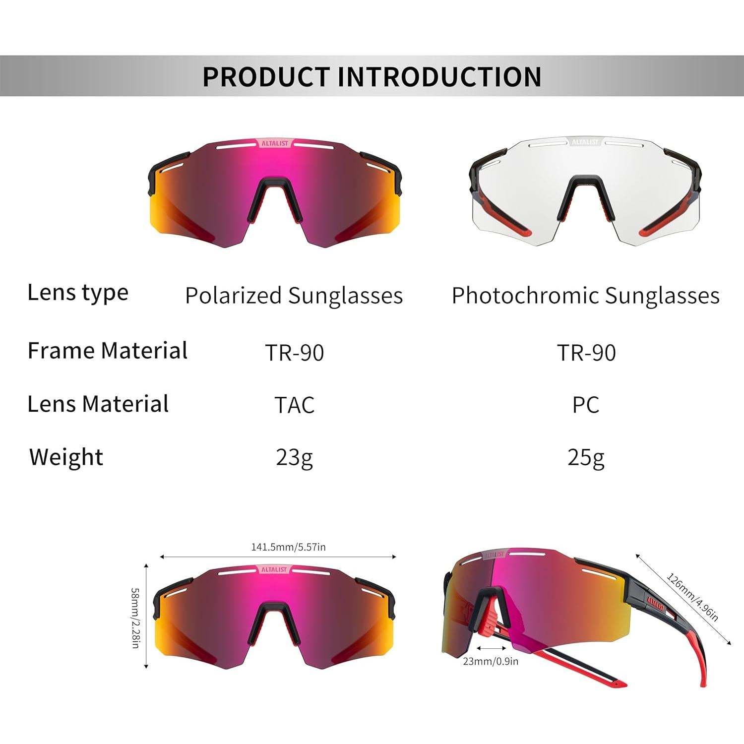 Gafas de Ciclismo ALTALIST Legacy3 UV400 Intercambiables