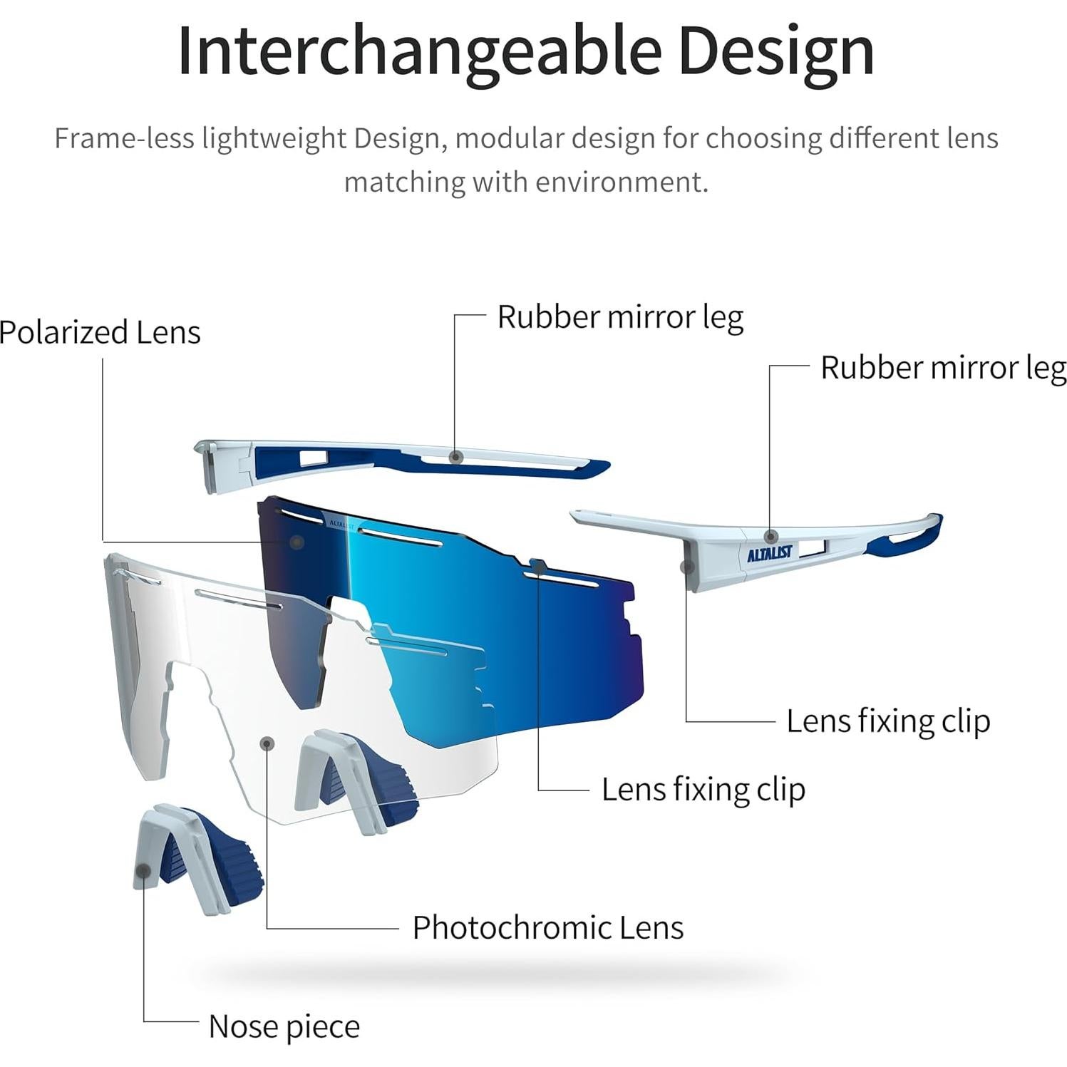 Gafas de Ciclismo ALTALIST Legacy3 UV400 Intercambiables