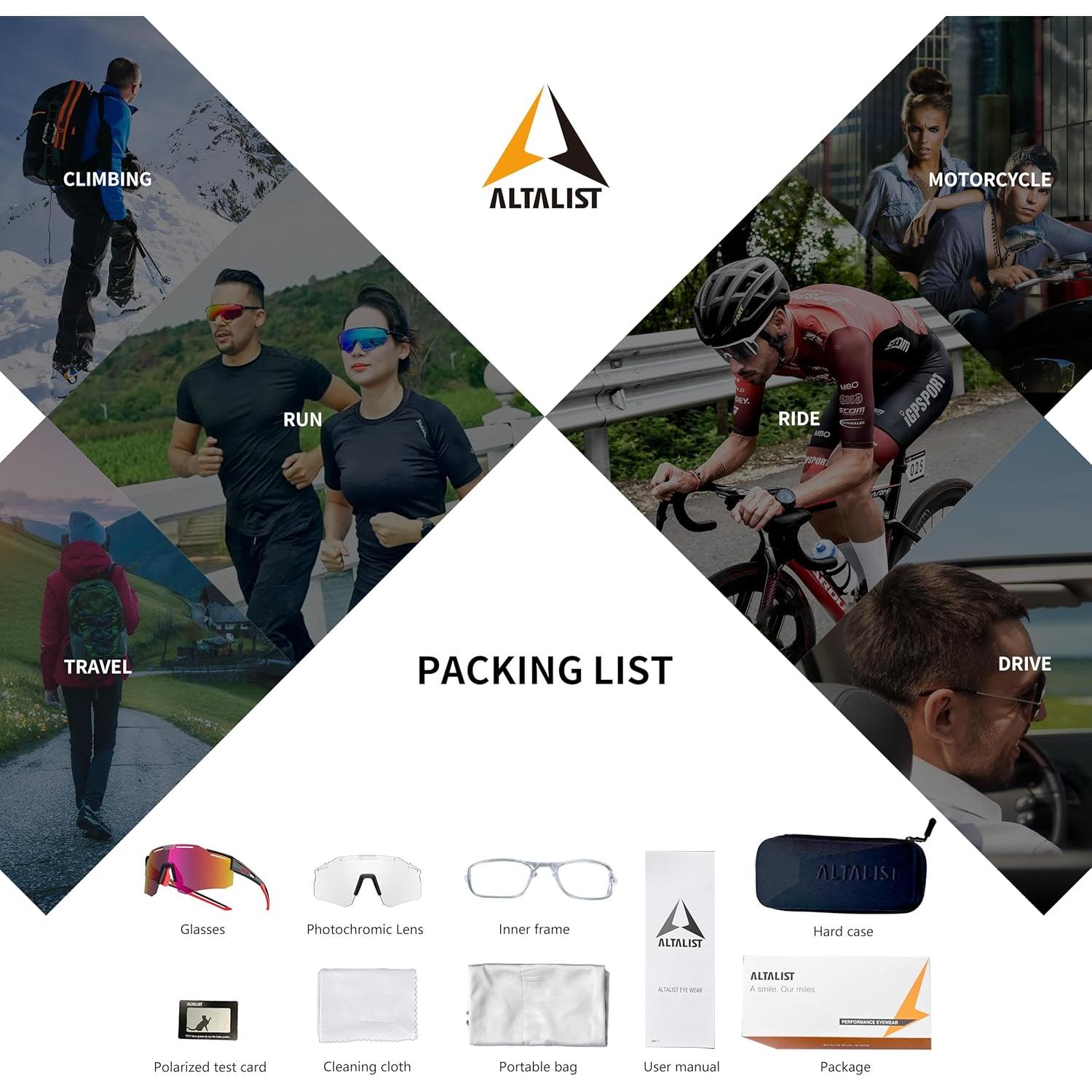 Gafas de Ciclismo ALTALIST Legacy3 UV400 Intercambiables