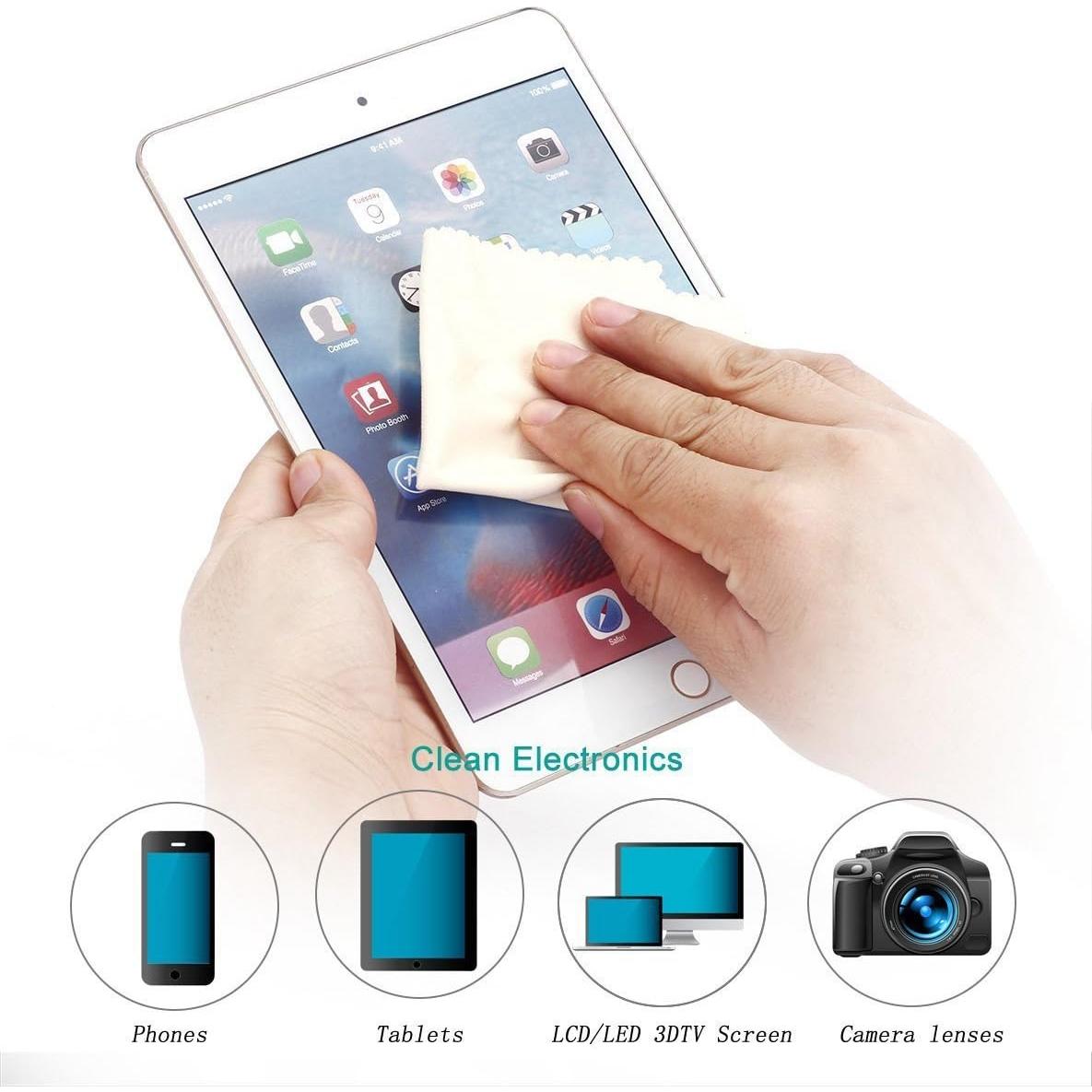 Paños de limpieza de microfibra HTTX 4 unidades 15x18 cm Amarillo