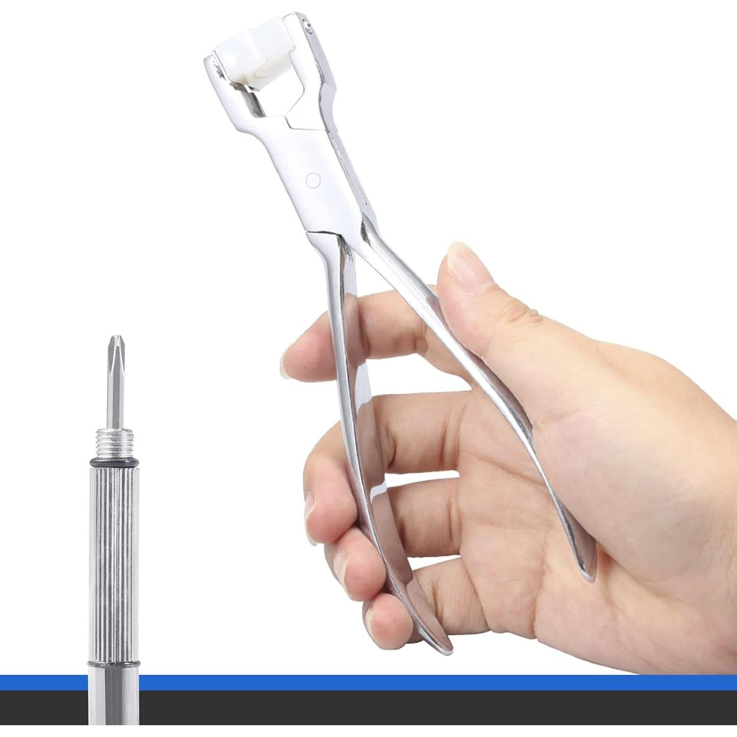 Alicates Ajuste Gafas LEONTOOL 15 cm + Destornillador Mini