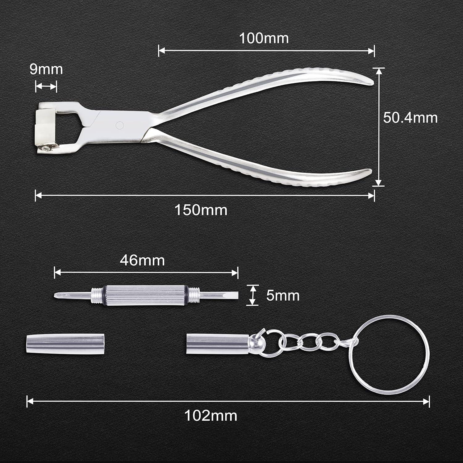 Alicates Ajuste Gafas LEONTOOL 15 cm + Destornillador Mini
