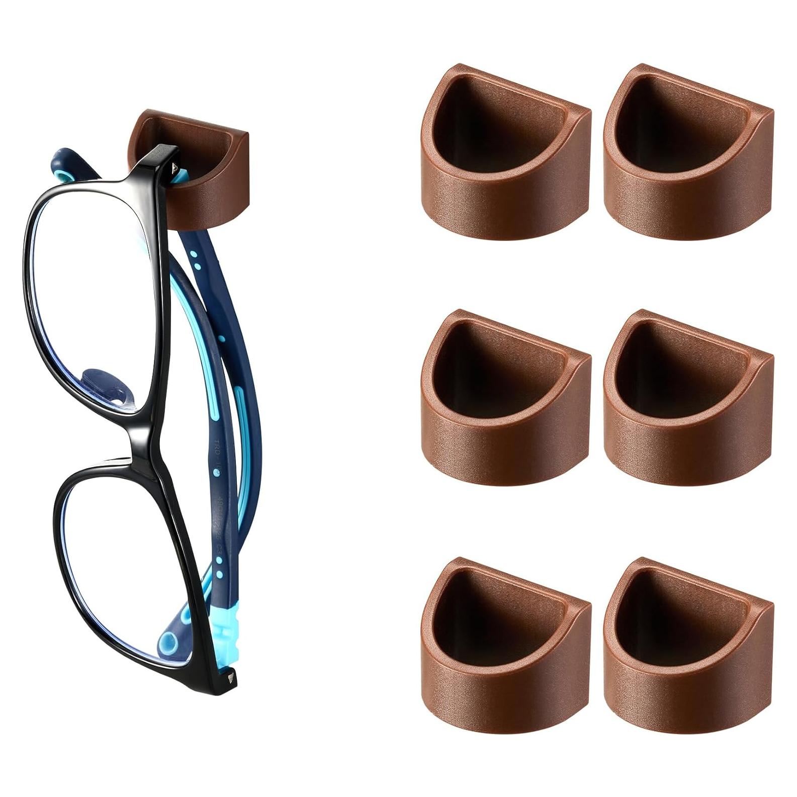 Organizador de Gafas Gdnmpat 6 Piezas Soporte Pared Marrón