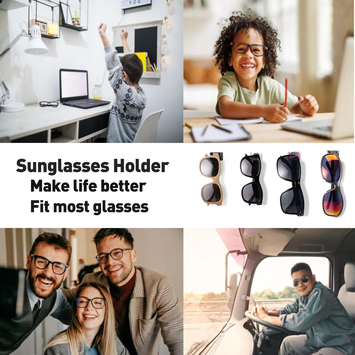 Organizador de Gafas Gdnmpat 6 Piezas Soporte Pared Marrón