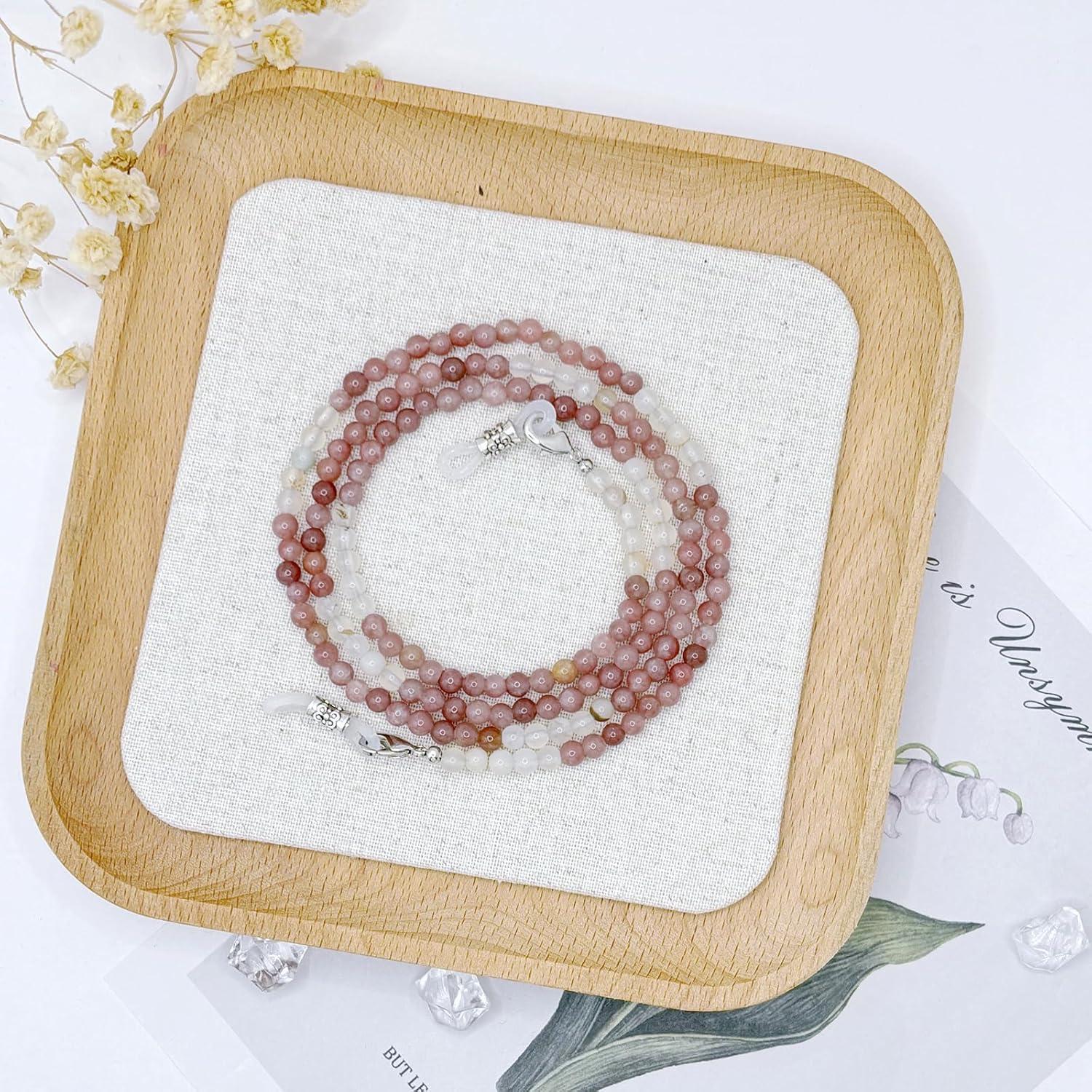 Cadena de Gafas Elegante con Perlas y Cobre 69.85 cm