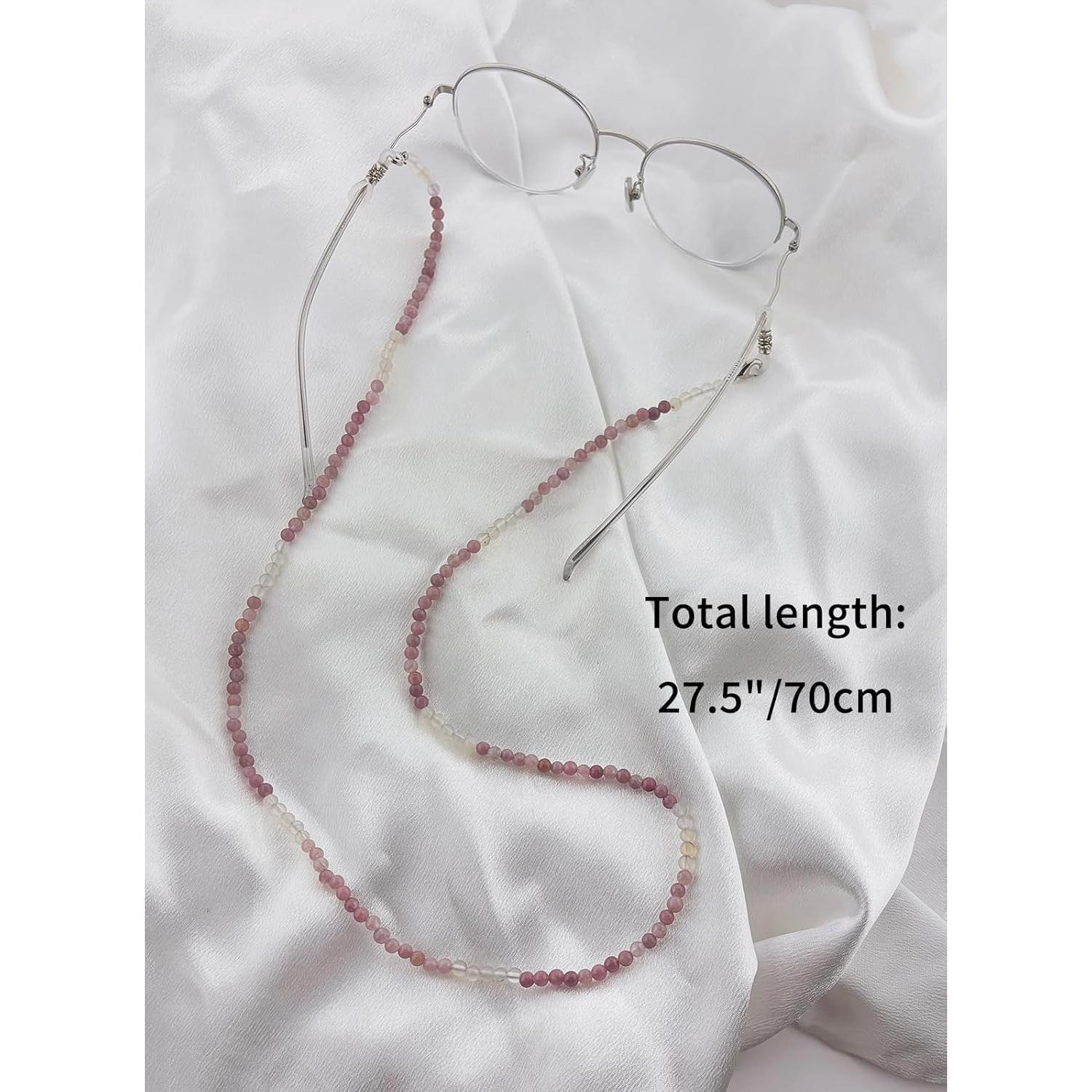 Cadena de Gafas Elegante con Perlas y Cobre 69.85 cm