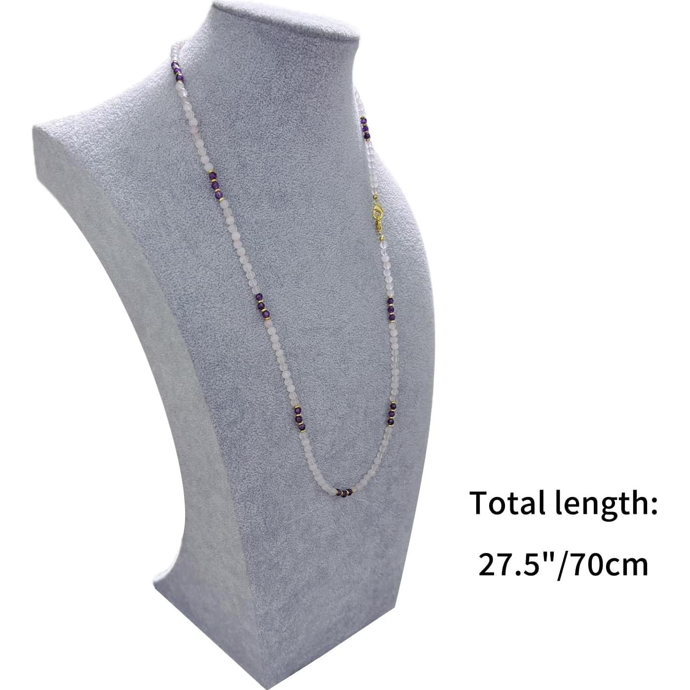 Cadena de Gafas de Cuentas Premium - 69.85 cm - Rosa Ametista