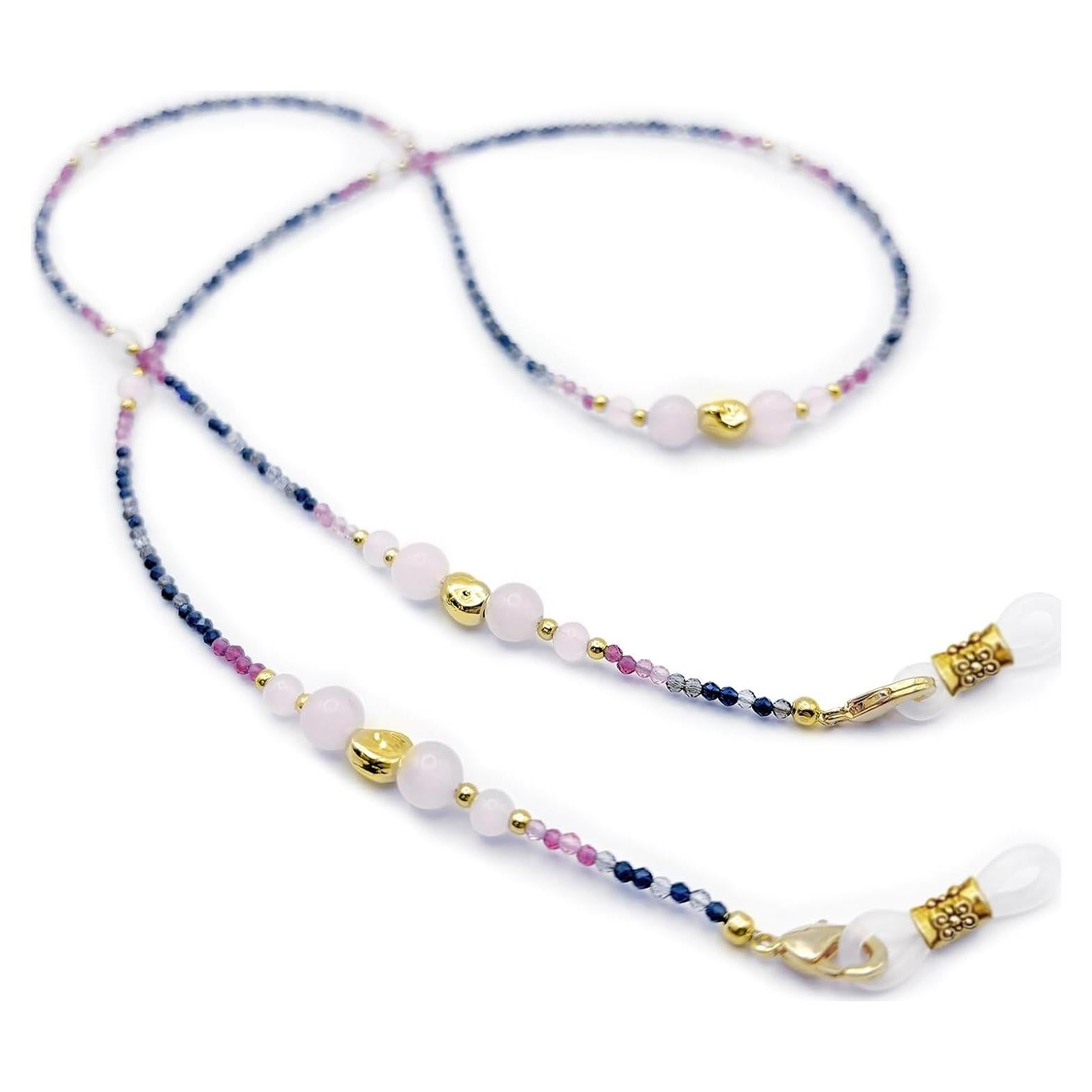 Cadena de Gafas Elegante con Perlas Rosa - Correa Unisex