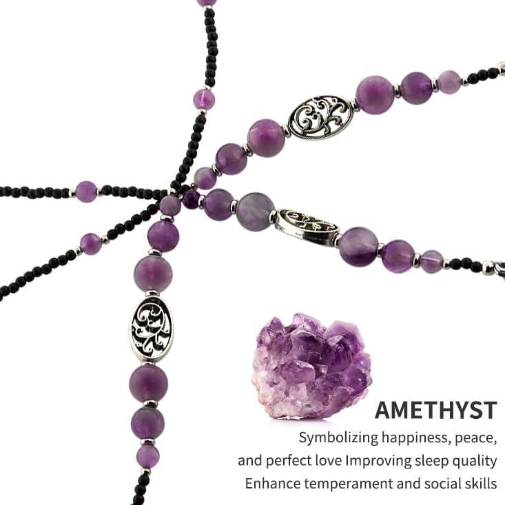 Cadena de Gafas Elegante con Perlas y Charm - 69.85 cm