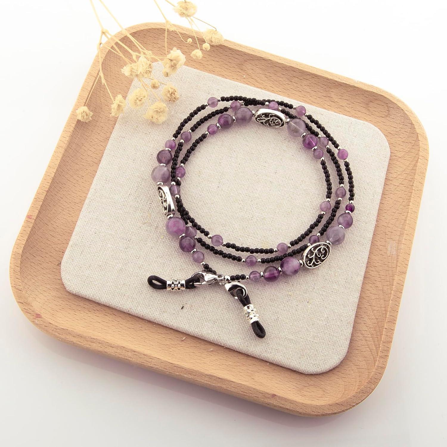 Cadena de Gafas Elegante con Perlas y Charm - 69.85 cm