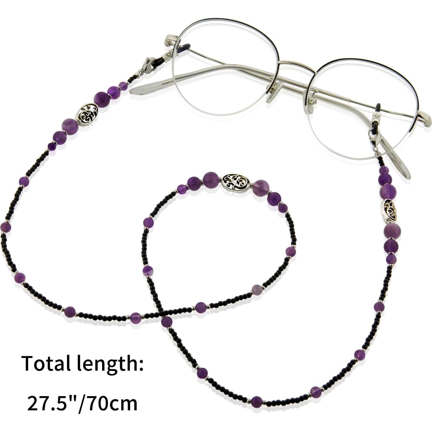 Cadena de Gafas Elegante con Perlas y Charm - 69.85 cm