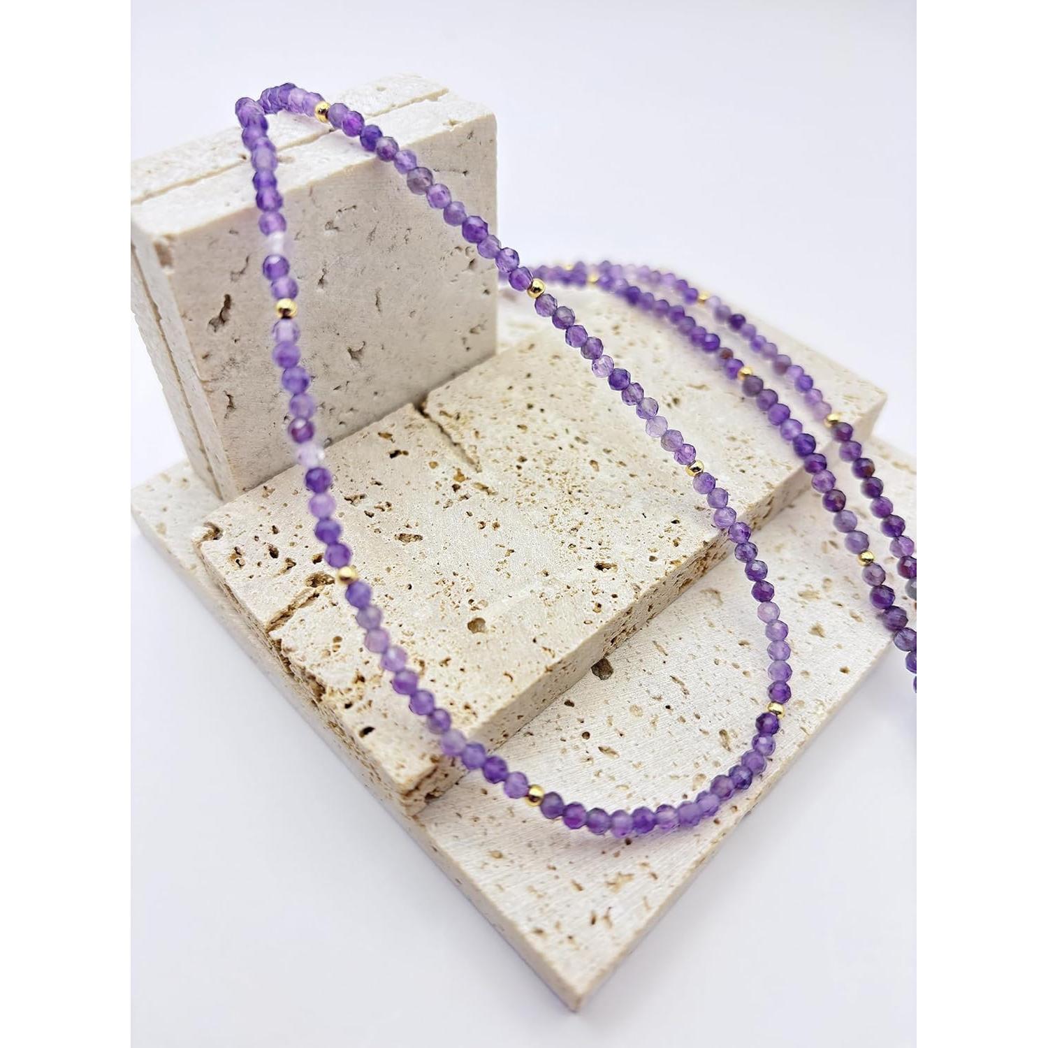 Cadena de Gafas Amatista con Charm Premium para Mujeres