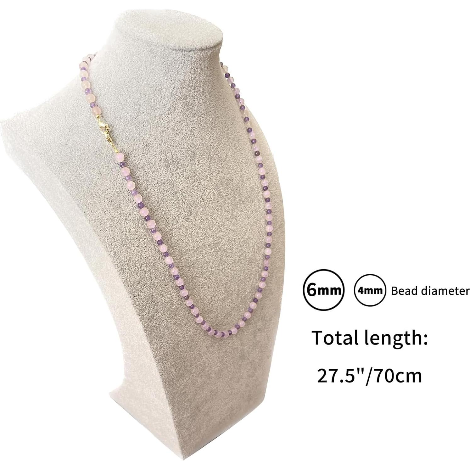 Cadena de Gafas de Moda con Cuentas - Cristal Rosa-Púrpura