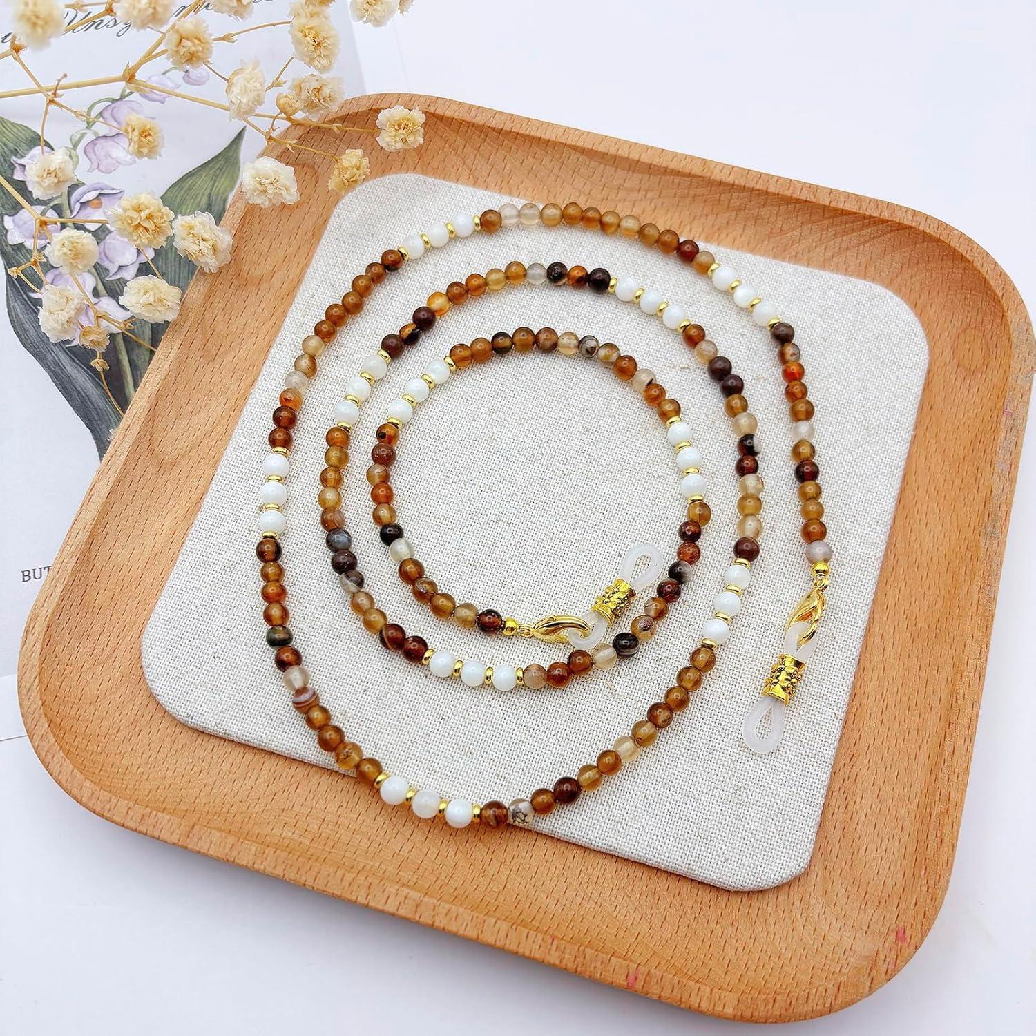 Cadena para Gafas de Sol Agata Café - Correa Elegante