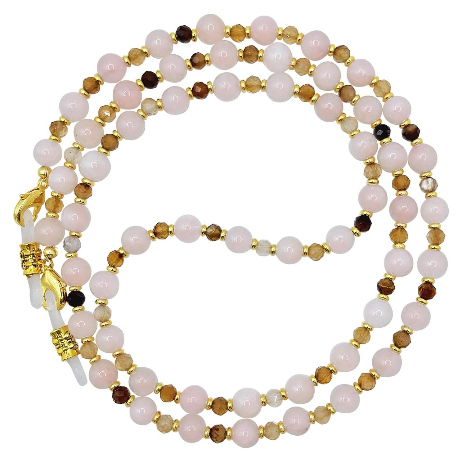 Cadena de Gafas Elegante con Perlas y Cobre 69.85 cm