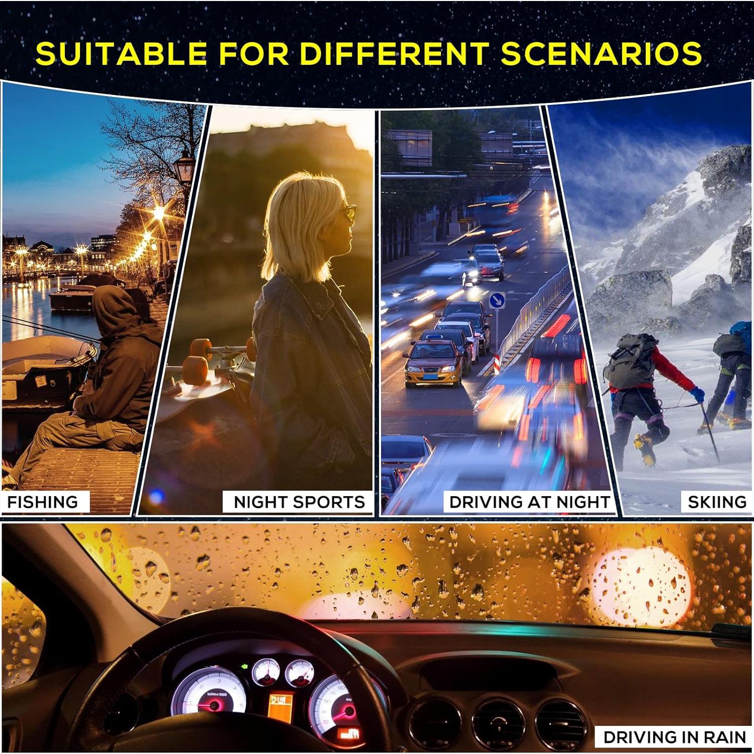 Gafas de Visión Nocturna DUCO Amarillas Polarizadas UV