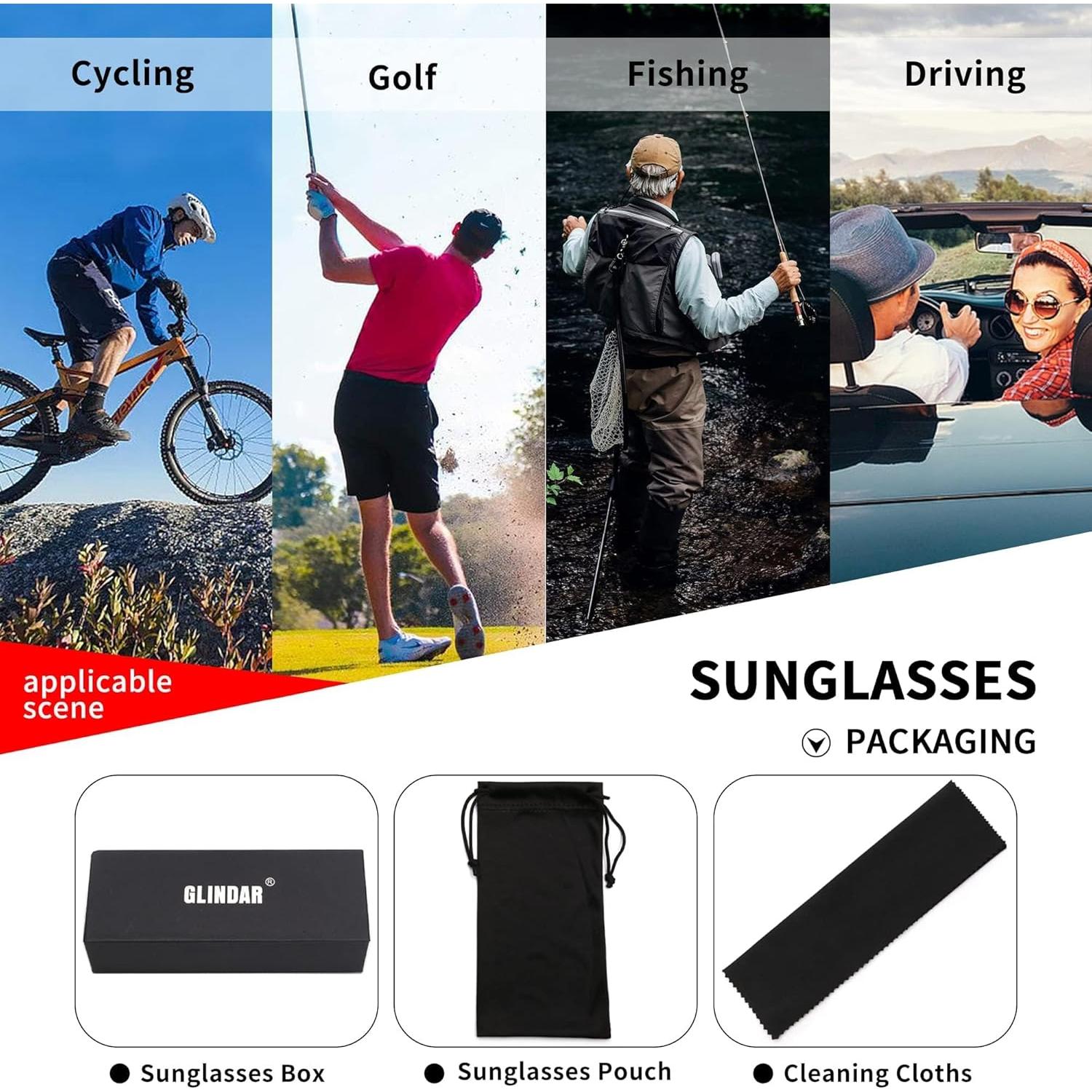 Gafas de Sol Polarizadas GLINDAR Montura Plana UV400