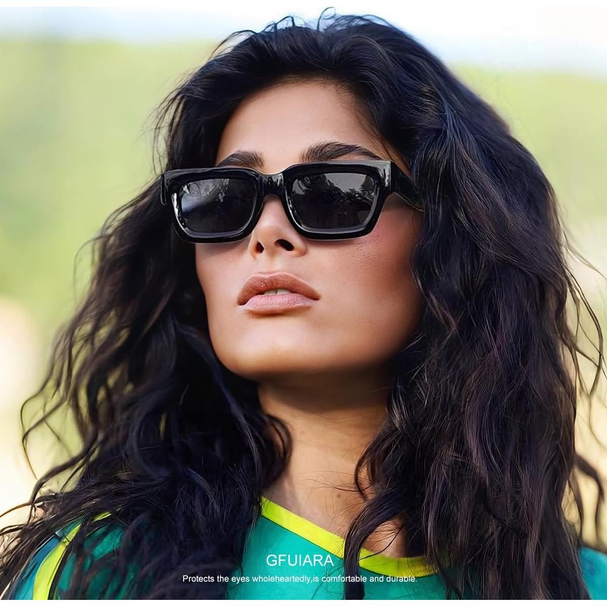 Gafas de Sol Cuadradas UV400 GFUIARA Unisex Beige