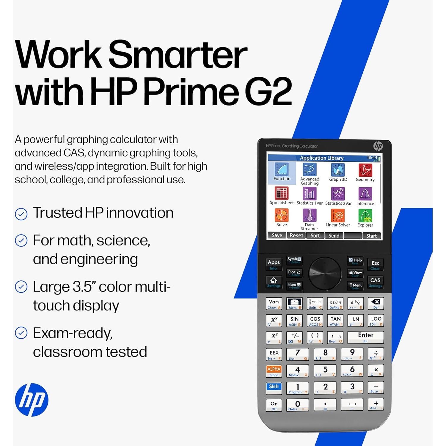 Calculadora Gráfica HP Prime G2 - Pantalla Táctil 8.89 cm - Aprobada SAT/AP