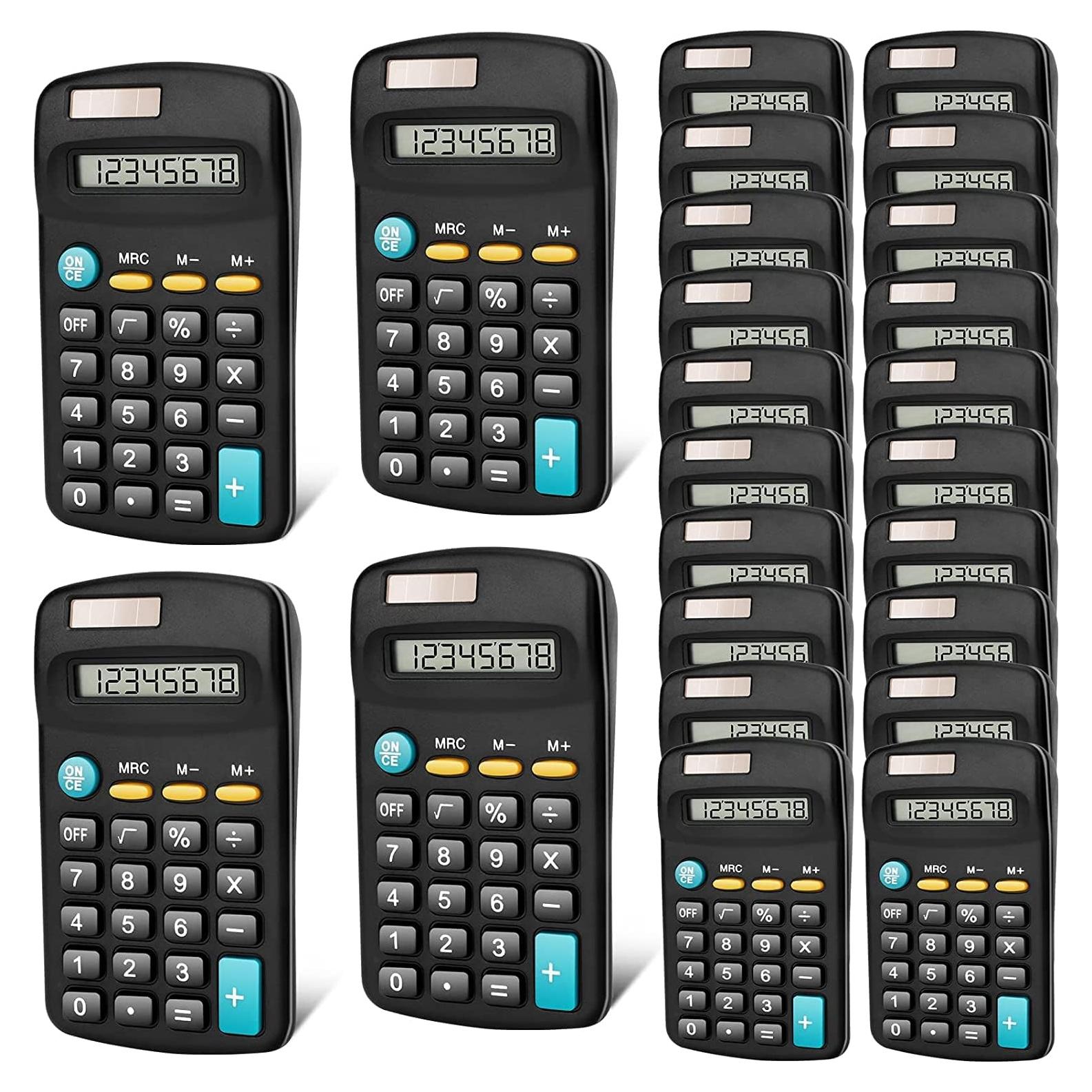 Paquete de 24 Calculadoras Básicas Riccioney - Pantalla 8 Dígitos