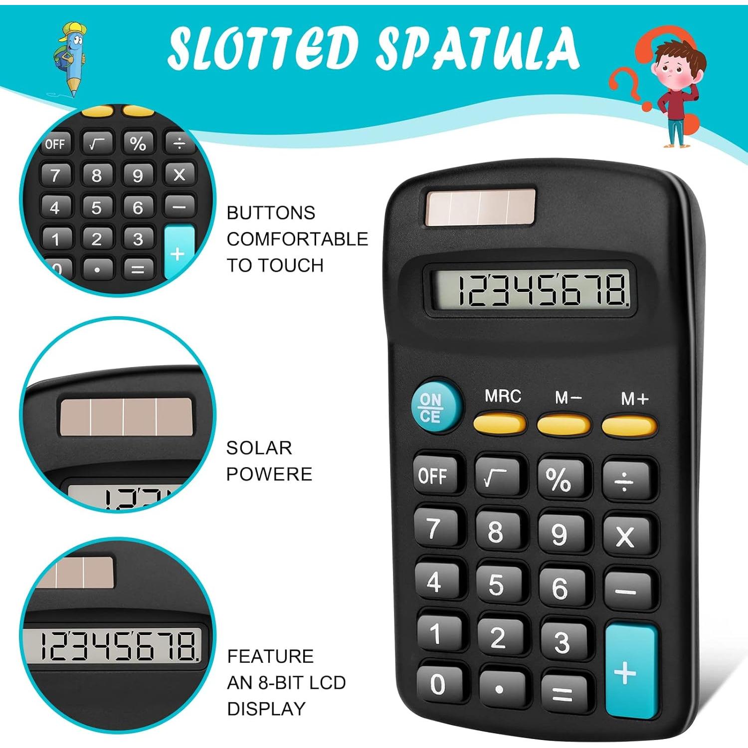 Paquete de 24 Calculadoras Básicas Riccioney - Pantalla 8 Dígitos