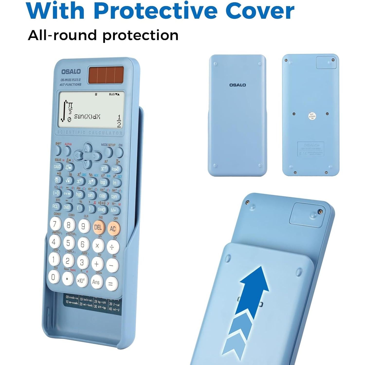 Calculadora Científica OSALO 991ES Plus 417 Funciones Azul
