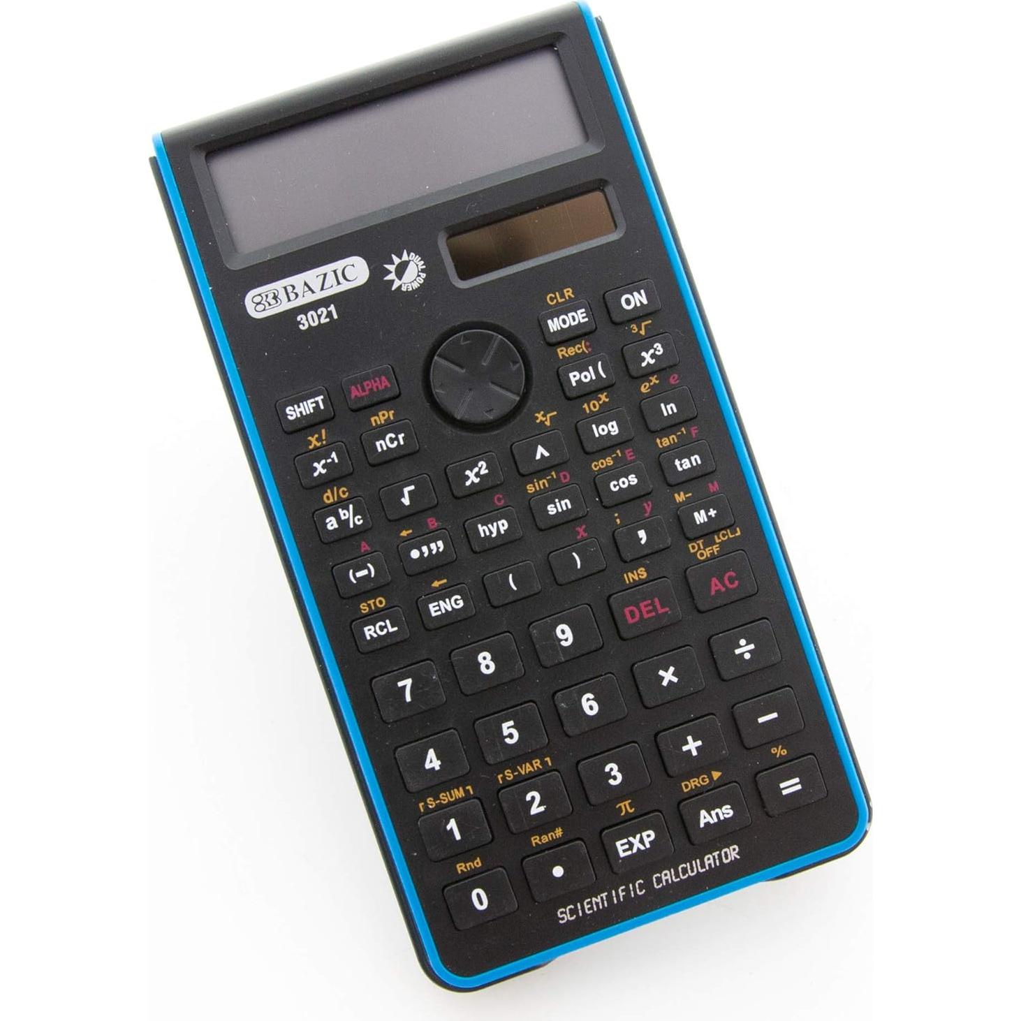 Calculadora Científica BAZIC 240 Funciones Doble Batería Solar