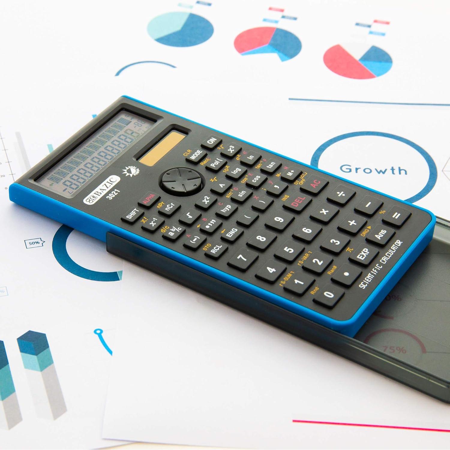 Calculadora Científica BAZIC 240 Funciones Doble Batería Solar