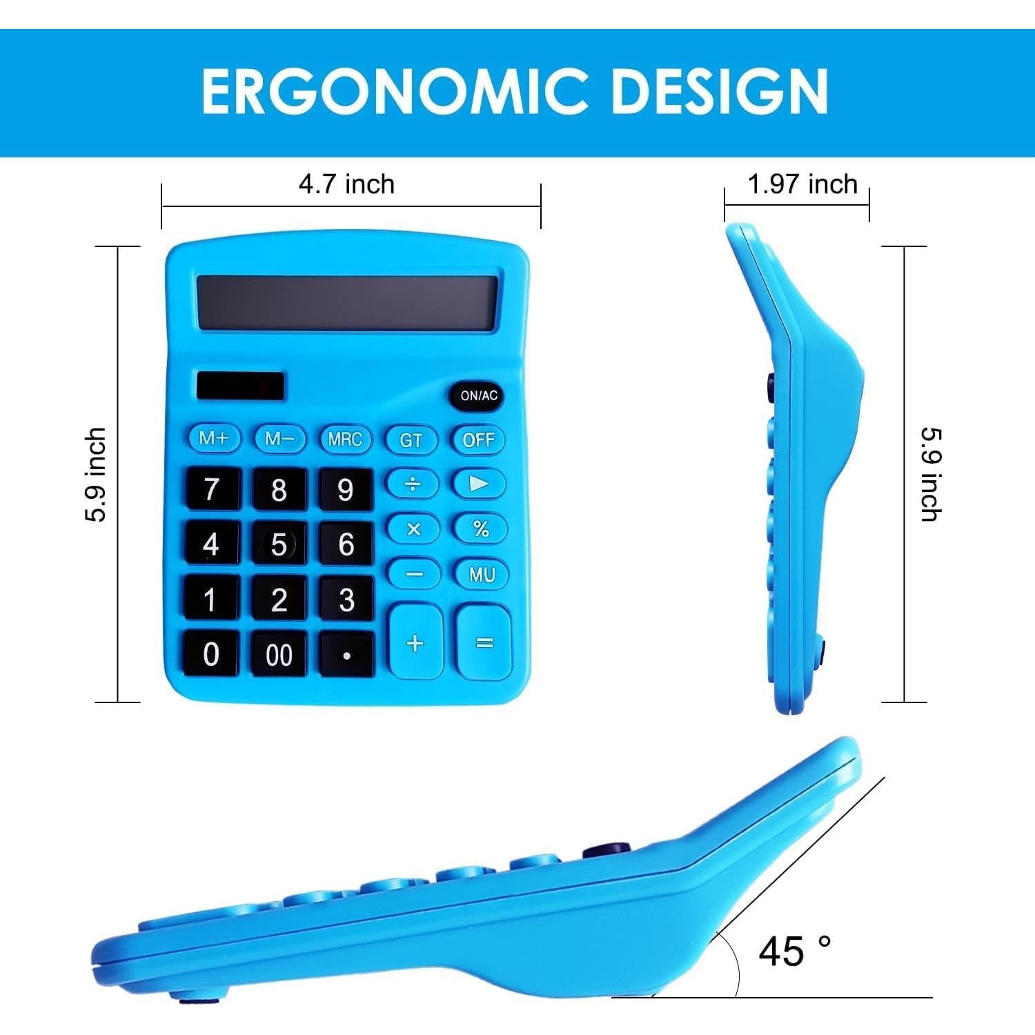 Calculadora de Escritorio Bulexy K201 12 Dígitos Solar y Batería