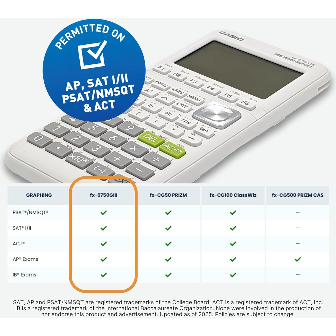 Calculadora Gráfica Casio fx-9750GIII | Pantalla Natural | Programación Python