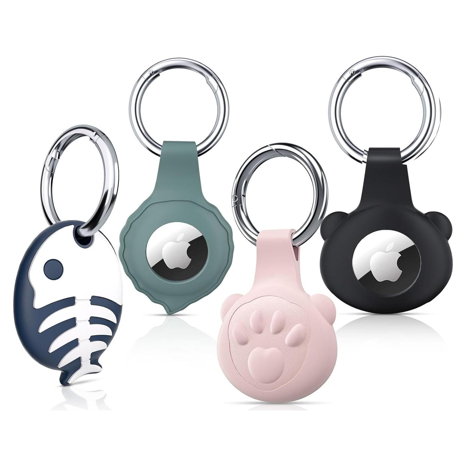 COLORCORAL Funda para AirTag Paquete de 4 Silicona Multicolor