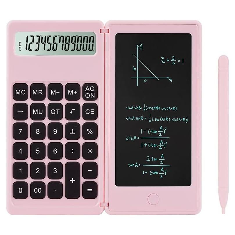 Calculadora de Escritorio iPepul TJSQ Rosa con Bloc de Notas
