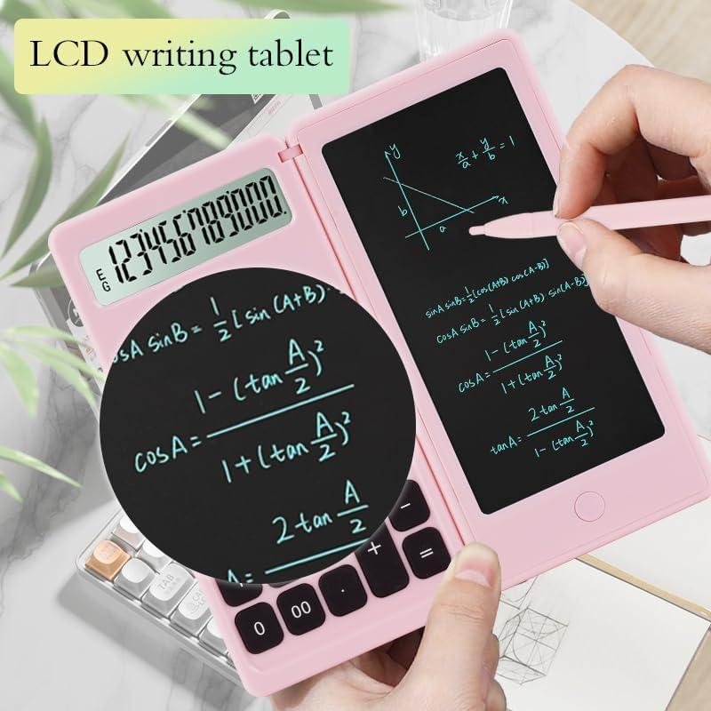 Calculadora de Escritorio iPepul TJSQ Rosa con Bloc de Notas
