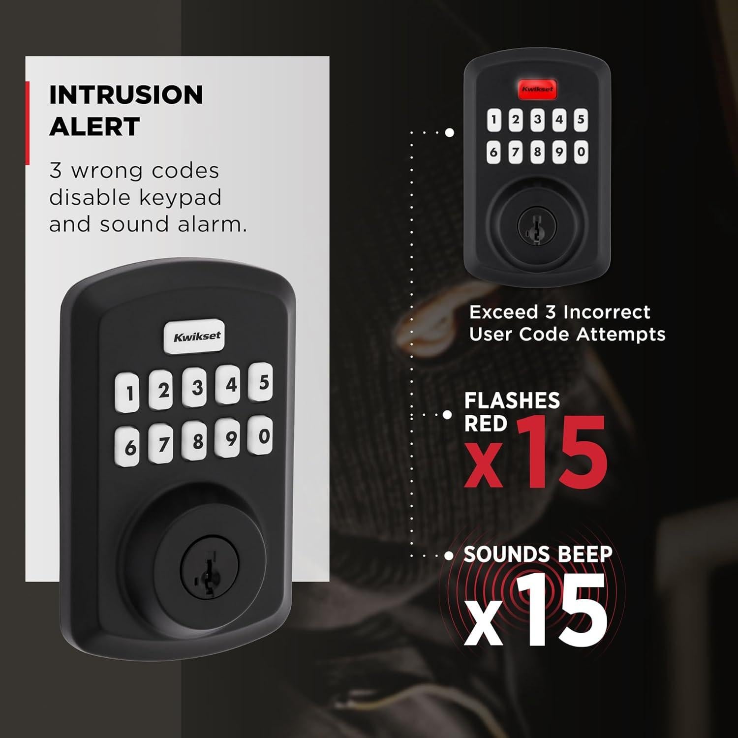 Cerradura Electrónica Kwikset Powerbolt 250 Teclado 10 Botones